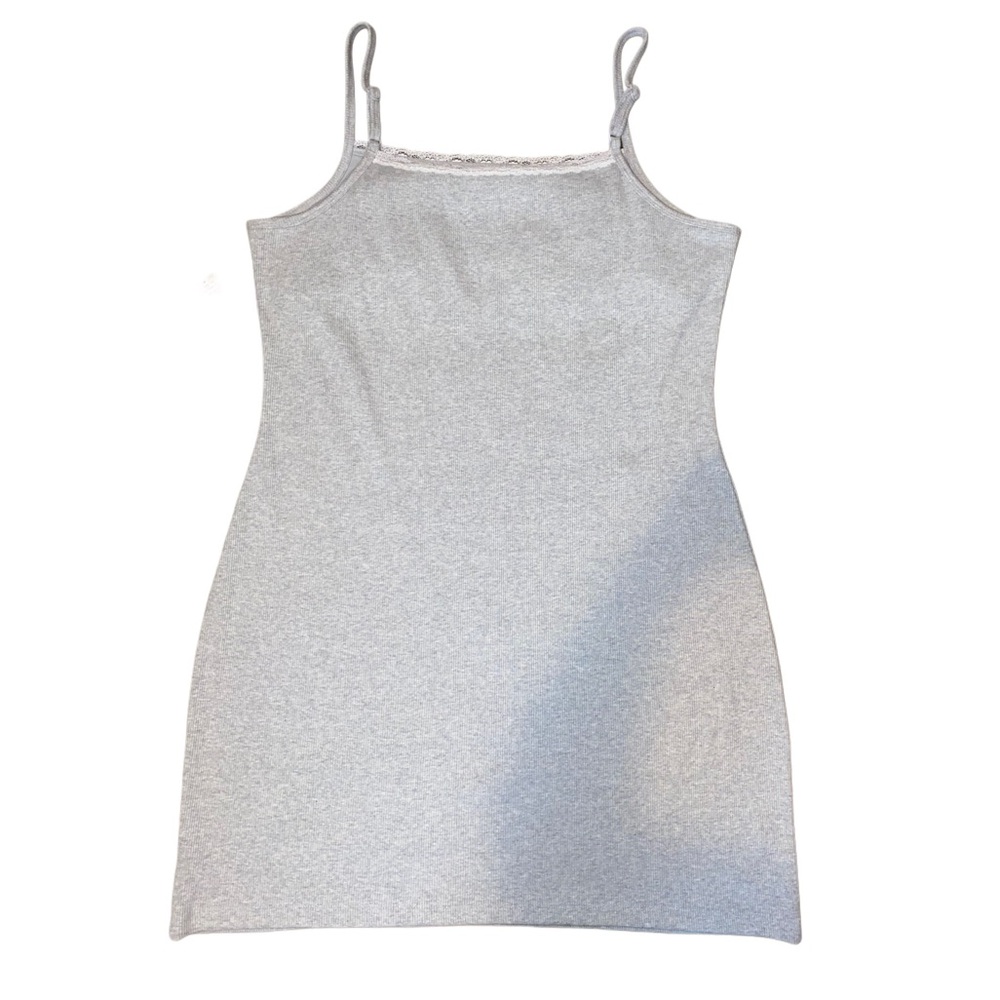 Grey midi dress with lace bra top;brand new never worn;fast shipping!!